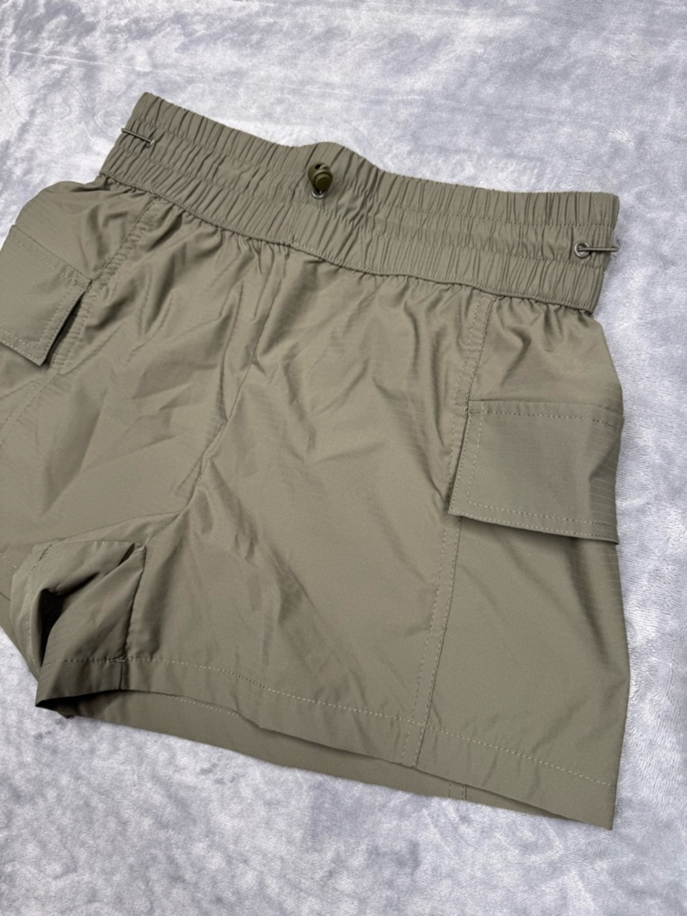 Avalanche High Waisted Olive Women's Hiking Cargo Shorts - Picture 2 of 11